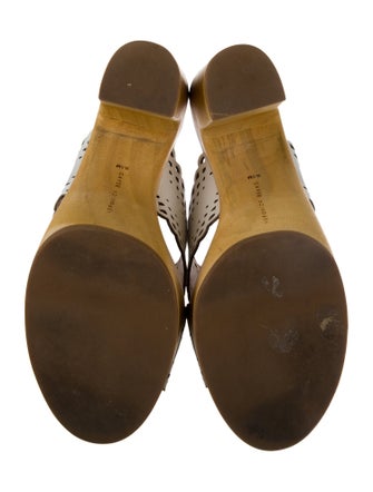 Veronica Beard Leather Lasercut Accents Slides