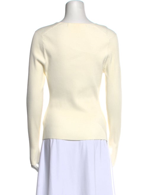 Veronica Beard Square Neckline Long Sleeve Top