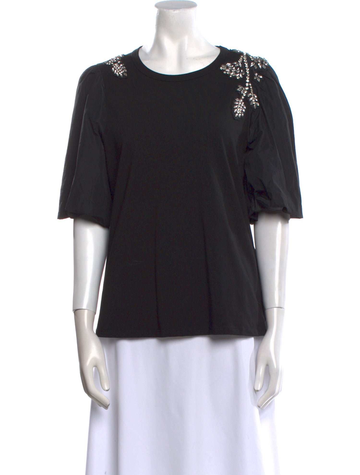 Veronica Beard Scoop Neck Short Sleeve T-Shirt