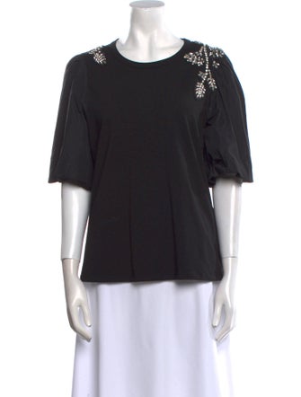 Veronica Beard Scoop Neck Short Sleeve T-Shirt