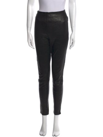 Veronica Beard Lamb Leather Skinny Leg Pants