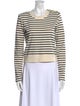 Veronica Beard Striped Crew Neck Top