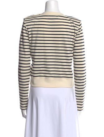 Veronica Beard Striped Crew Neck Top