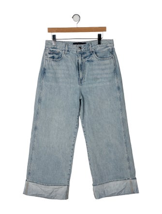 Veronica Beard High-Rise Wide Leg Jeans