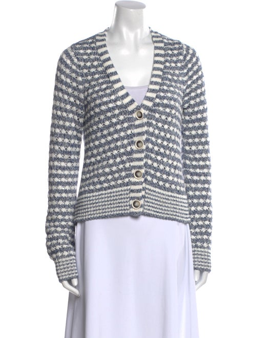 Veronica Beard Printed V-Neck Sweater