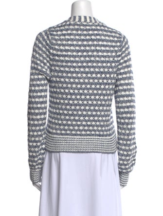 Veronica Beard Printed V-Neck Sweater