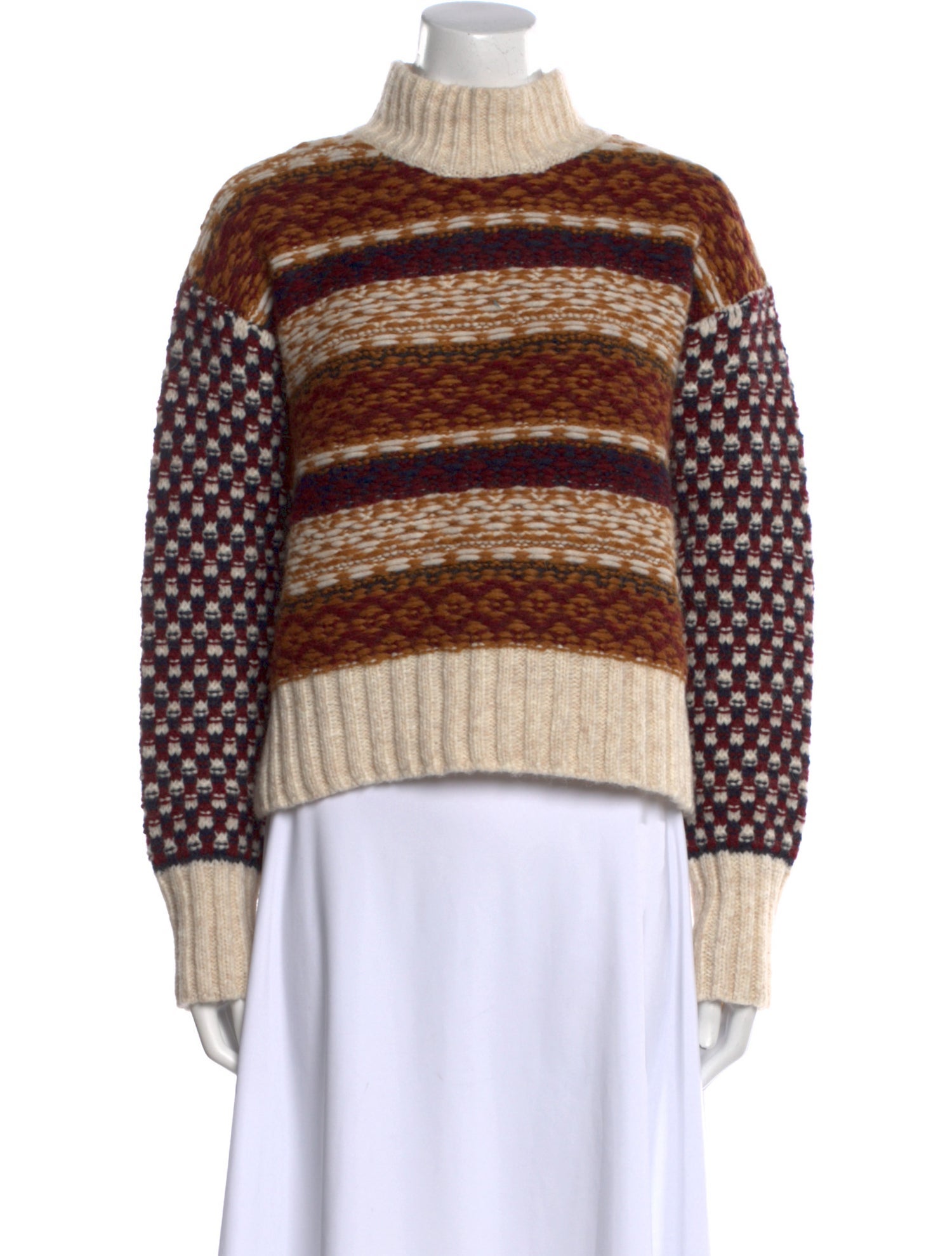 Veronica Beard Striped Turtleneck Sweater