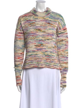 Veronica Beard Striped Mock Neck Sweater