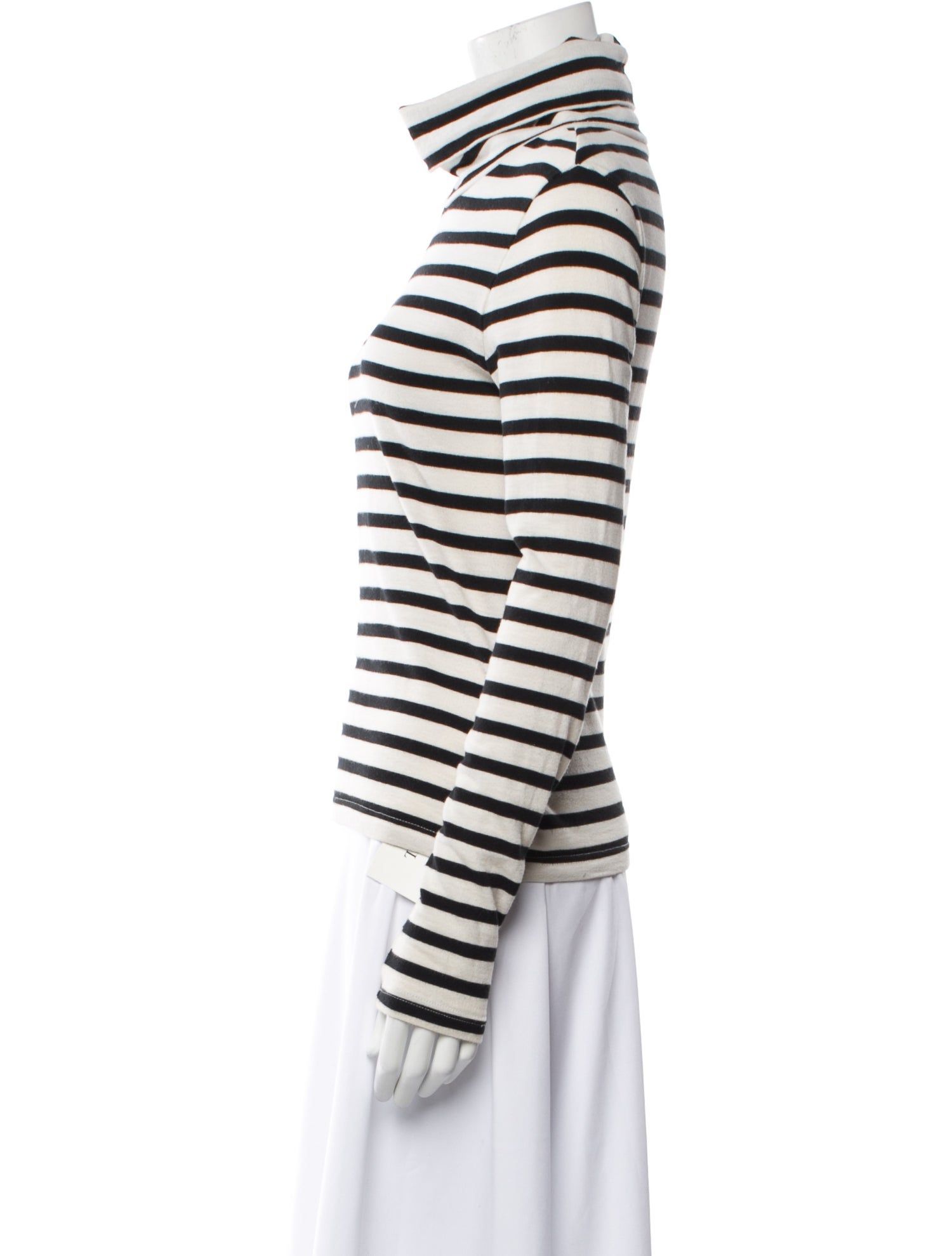 Veronica Beard Striped Turtleneck Top
