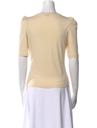 Veronica Beard Scoop Neck Short Sleeve T-Shirt