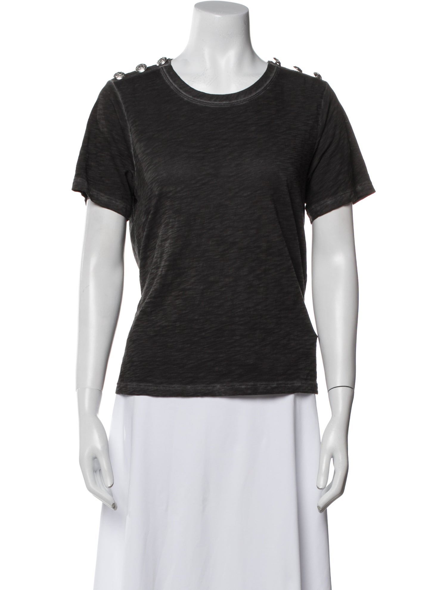 Veronica Beard Scoop Neck Short Sleeve T-Shirt