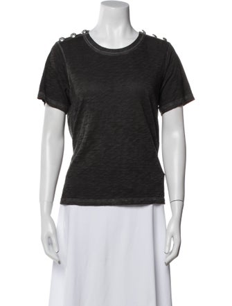 Veronica Beard Scoop Neck Short Sleeve T-Shirt