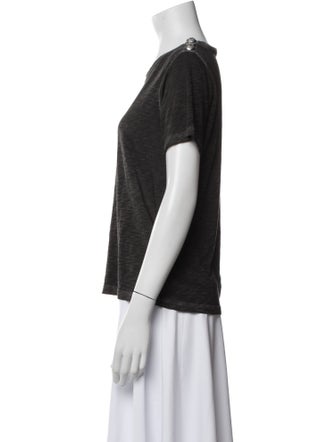 Veronica Beard Scoop Neck Short Sleeve T-Shirt