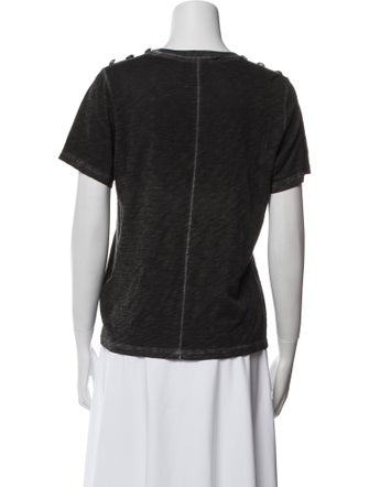 Veronica Beard Scoop Neck Short Sleeve T-Shirt