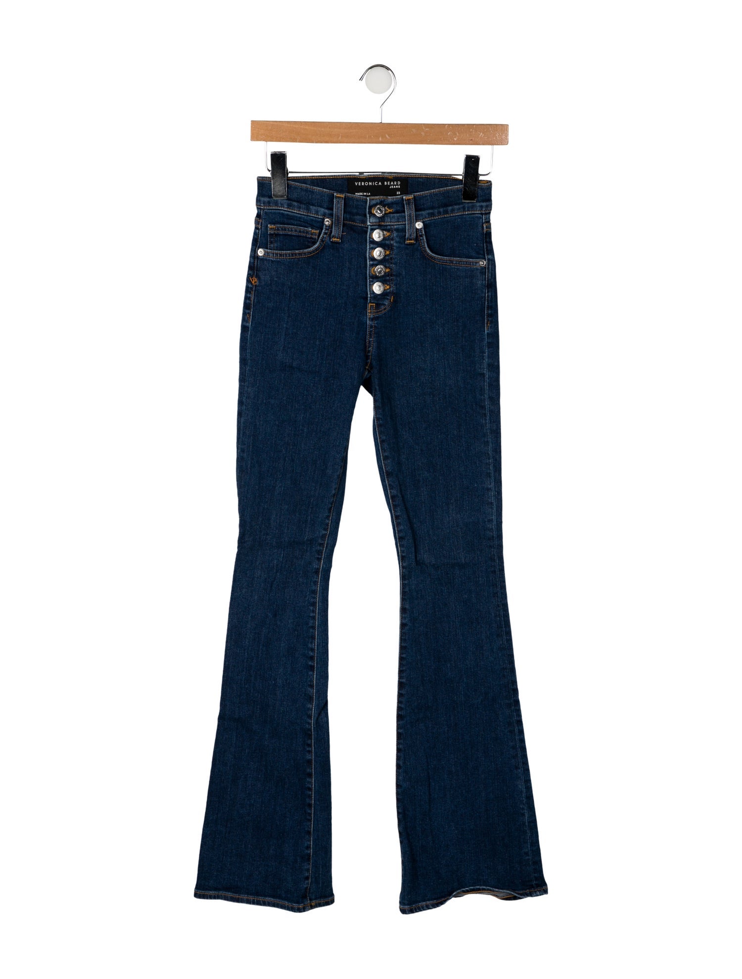 Veronica Beard Mid-Rise Wide Leg Jeans