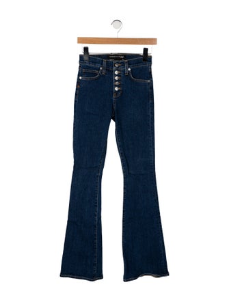 Veronica Beard Mid-Rise Wide Leg Jeans