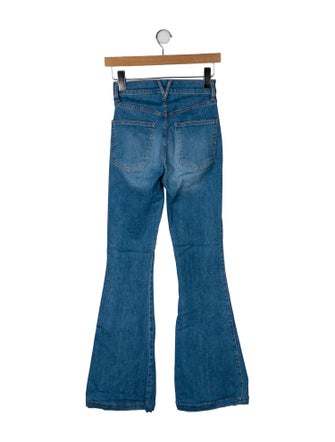 Veronica Beard Mid-Rise Wide Leg Jeans