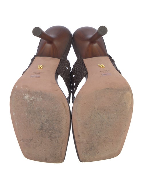 Veronica Beard Leather Braided Accents Slides