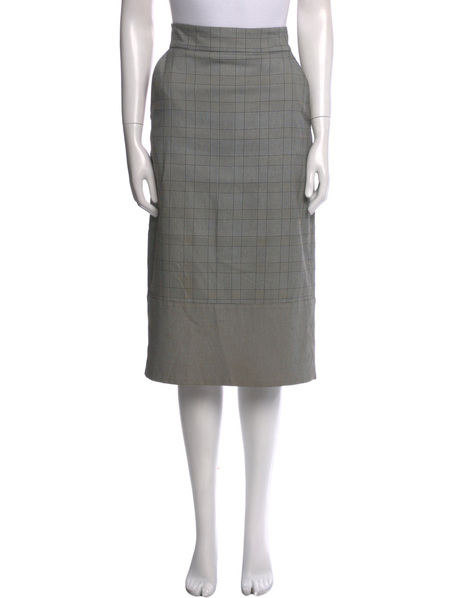 Veronica Beard Plaid Print Midi Length Skirt