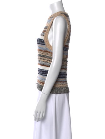 Veronica Beard Striped Crew Neck Top