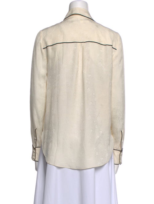 Veronica Beard Silk V-Neck Polo