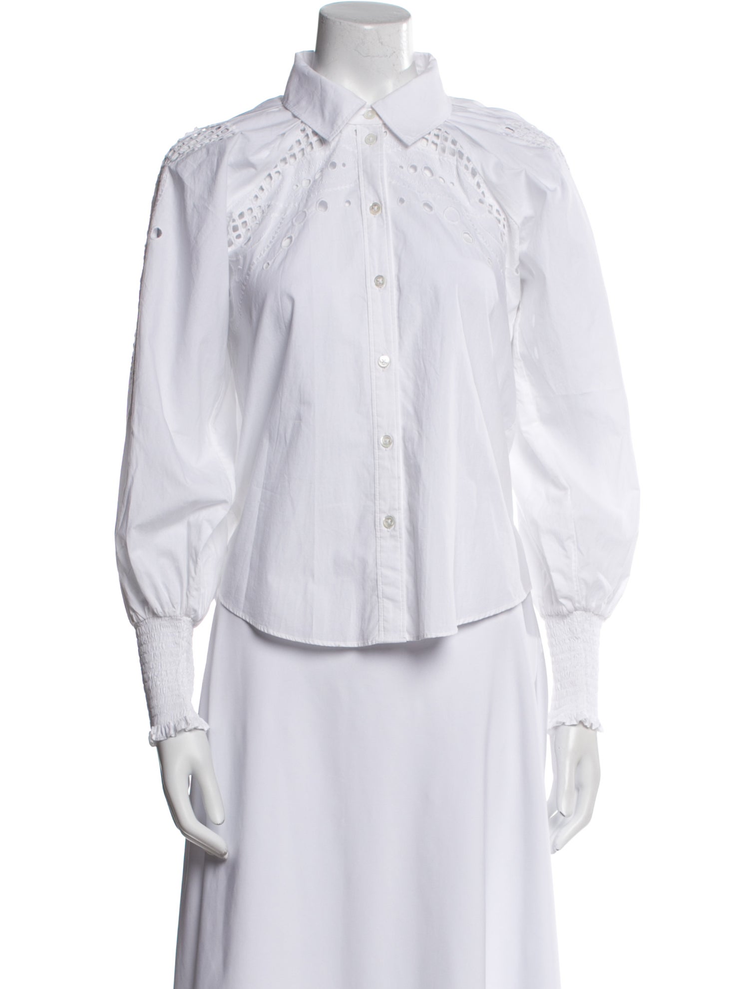 Veronica Beard Long Sleeve Button-Up Top