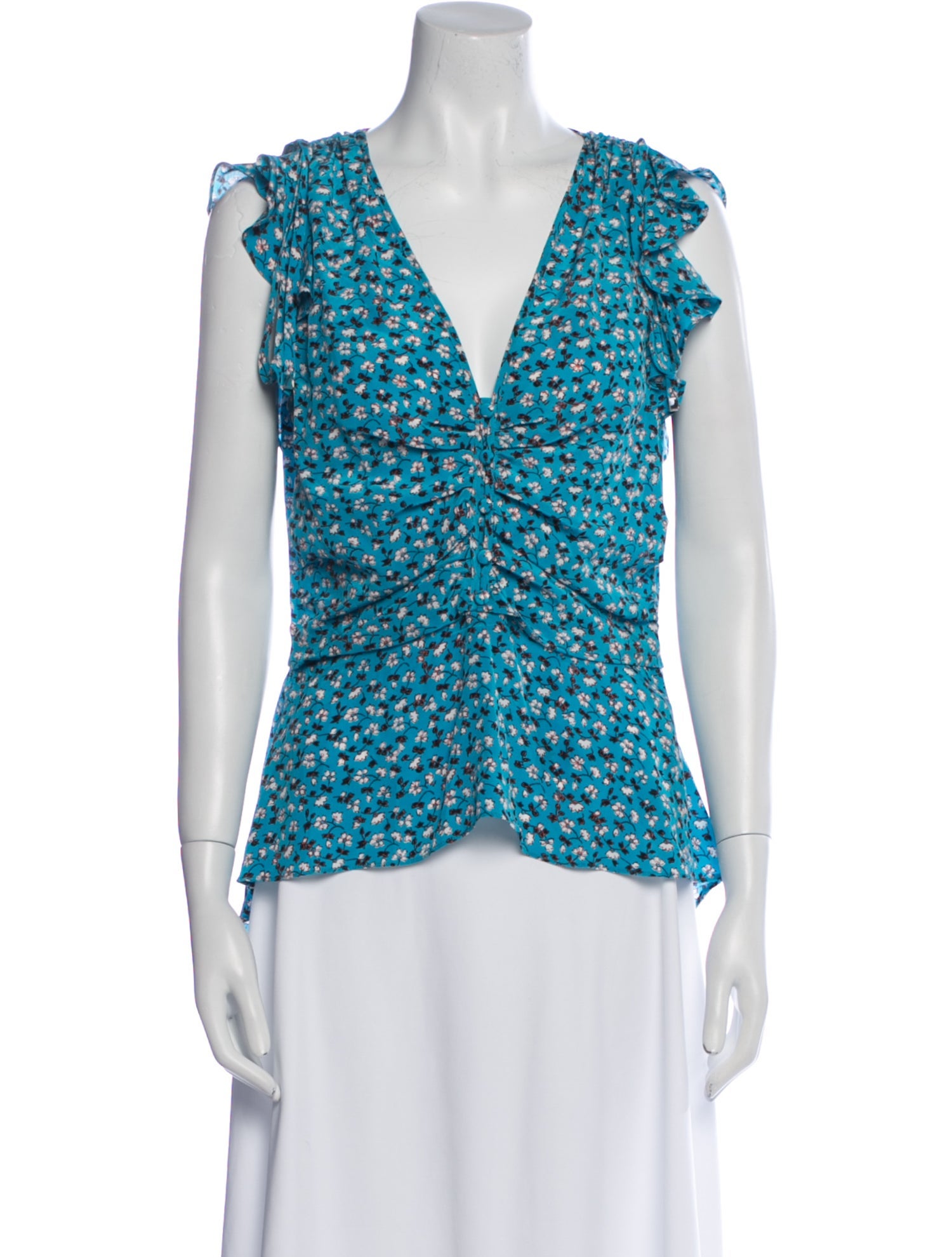 Veronica Beard Silk Floral Print Blouse