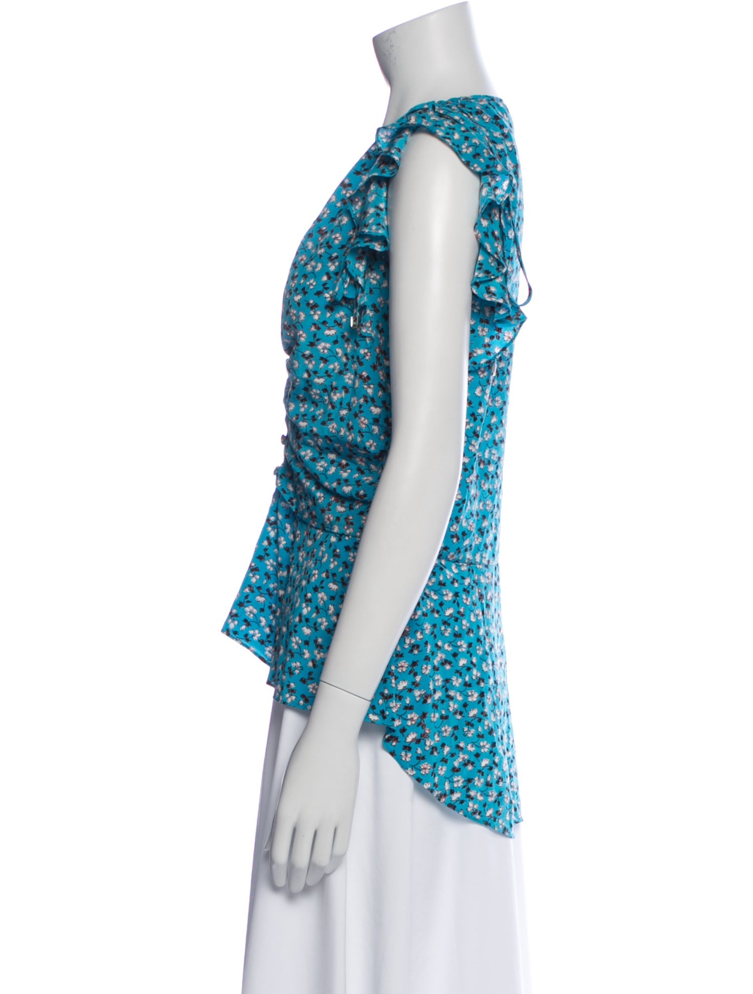 Veronica Beard Silk Floral Print Blouse