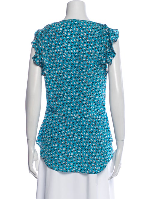 Veronica Beard Silk Floral Print Blouse