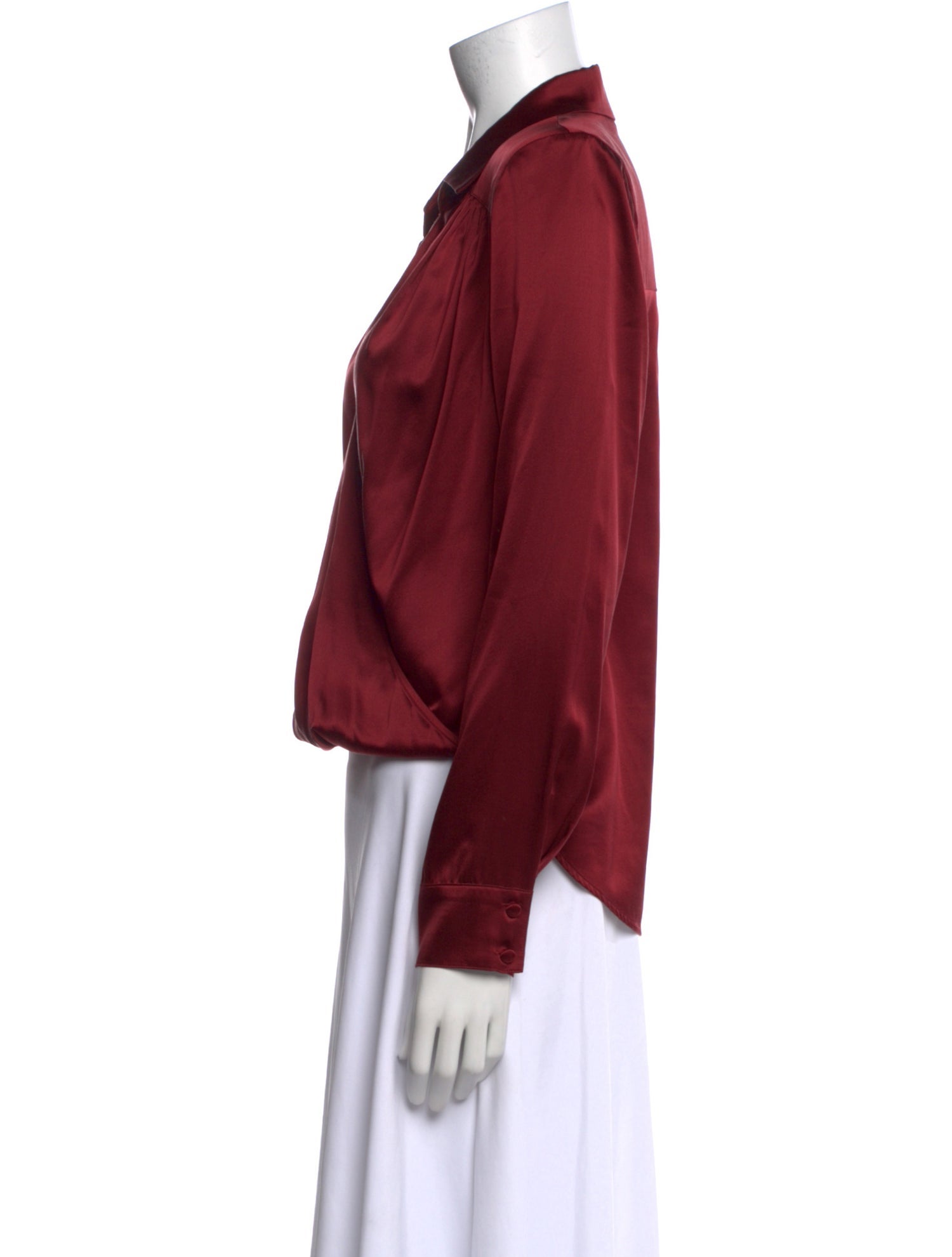 Veronica Beard Silk V-Neck Crop Top