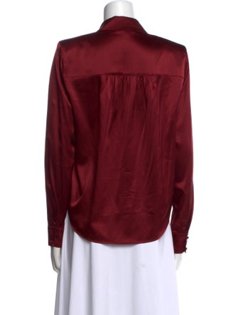 Veronica Beard Silk V-Neck Crop Top