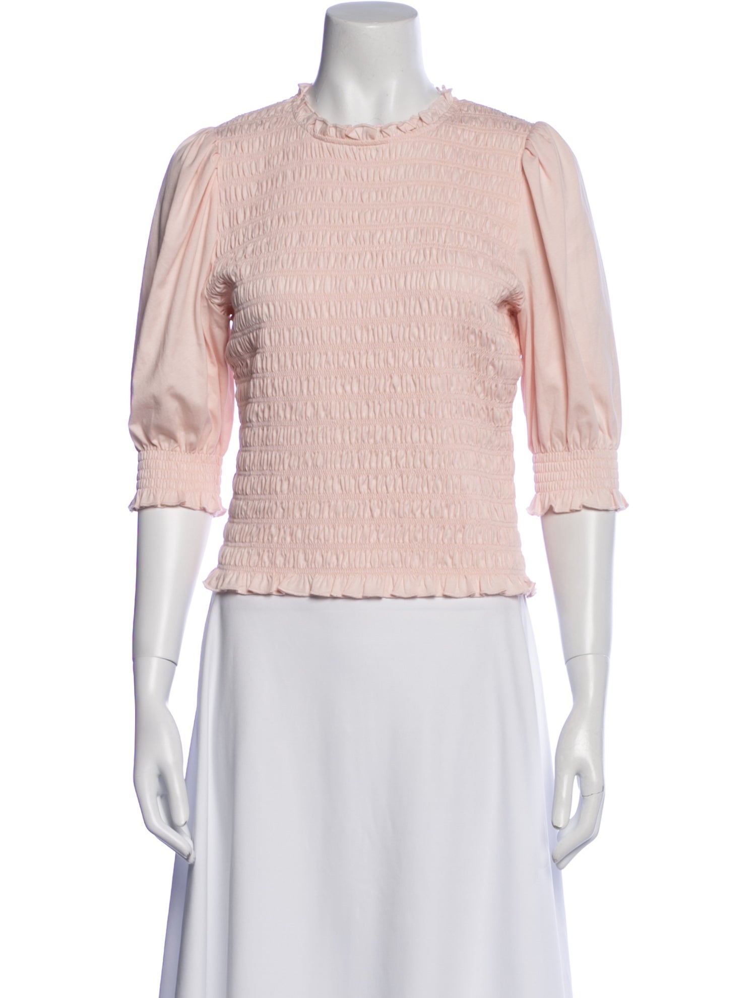 Veronica Beard Mock Neck Three-Quarter Sleeve Crop Top w/ Tags