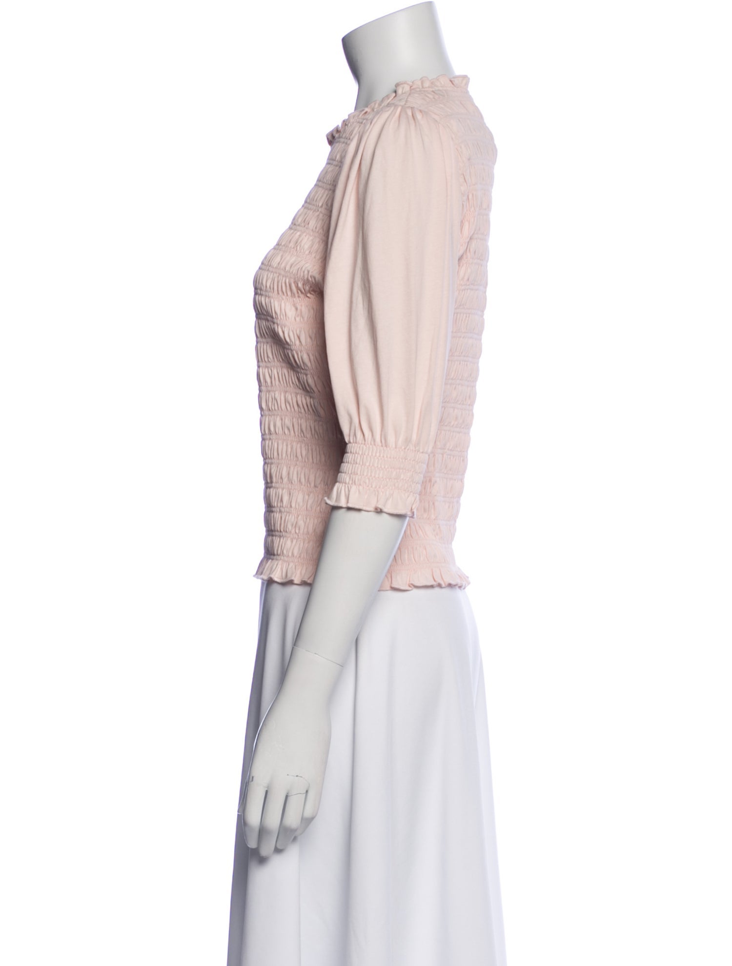 Veronica Beard Mock Neck Three-Quarter Sleeve Crop Top w/ Tags