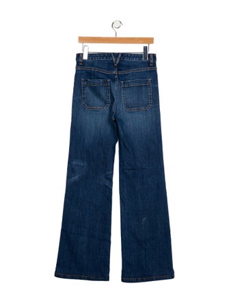 Veronica Beard Mid-Rise Wide Leg Jeans