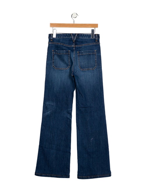 Veronica Beard Mid-Rise Wide Leg Jeans