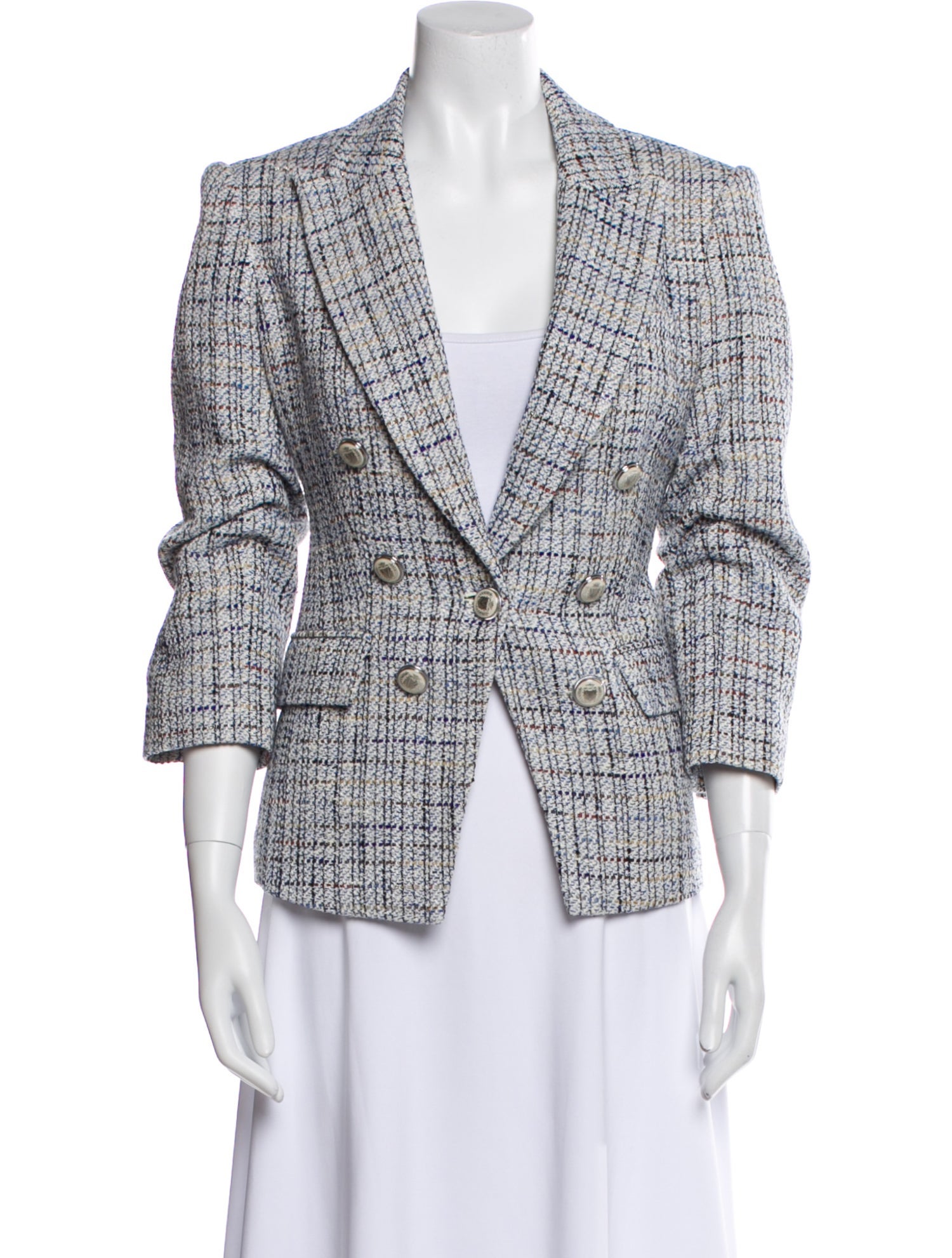 Veronica Beard Plaid Print Blazer