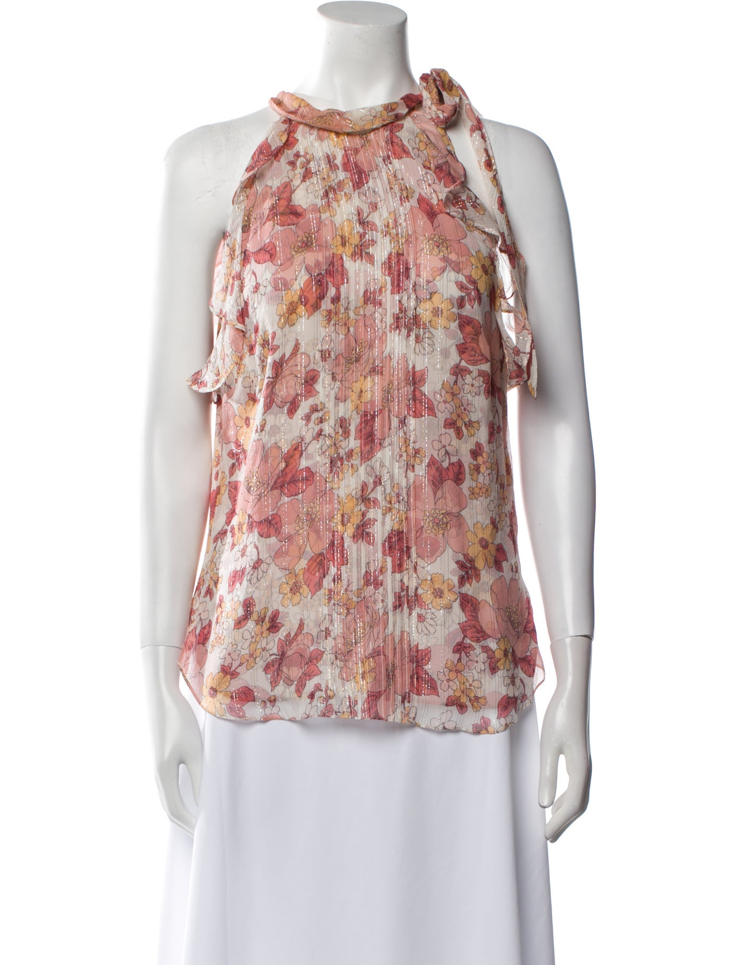 Veronica Beard Silk Floral Print Blouse
