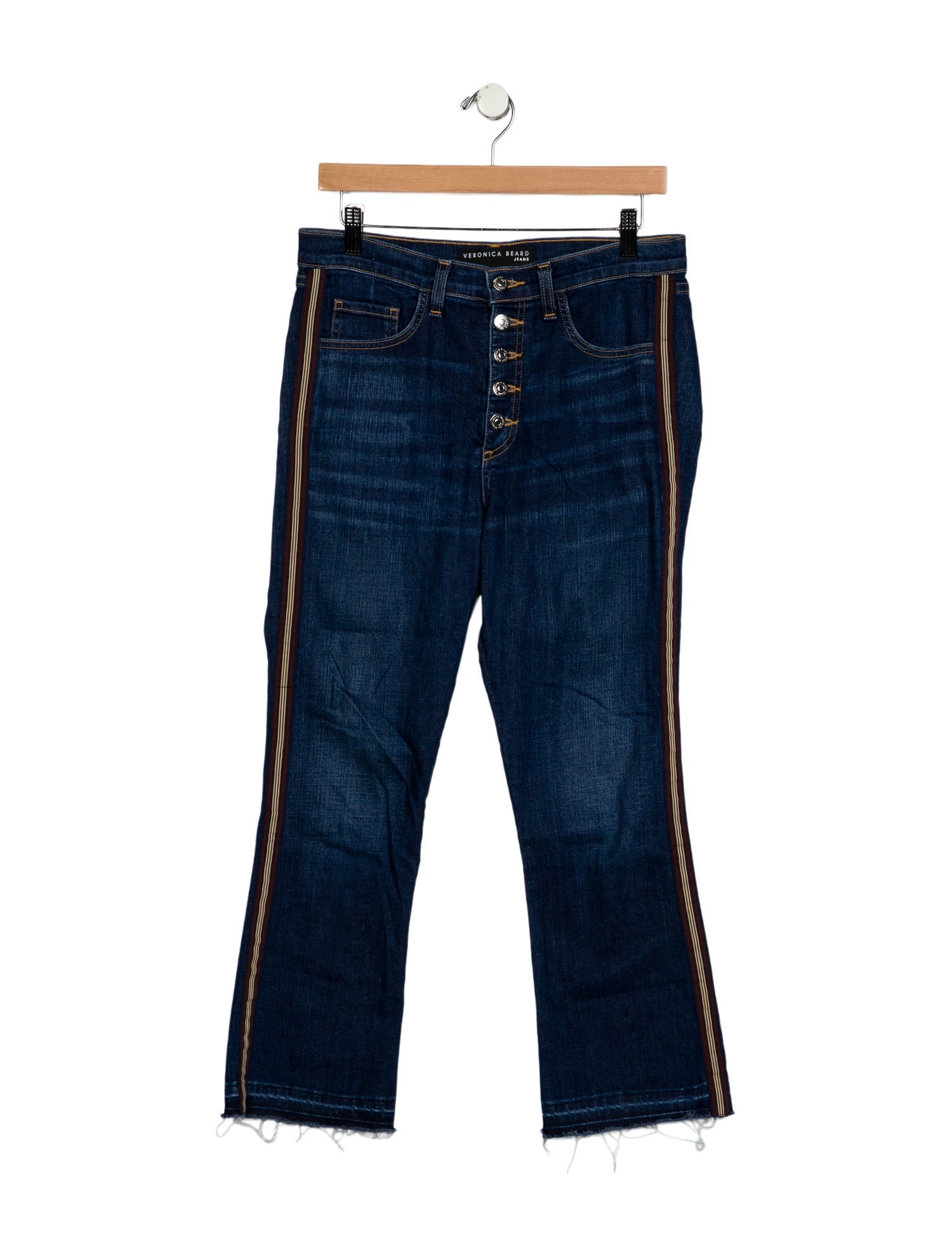 Veronica Beard Mid-Rise Straight Leg Jeans