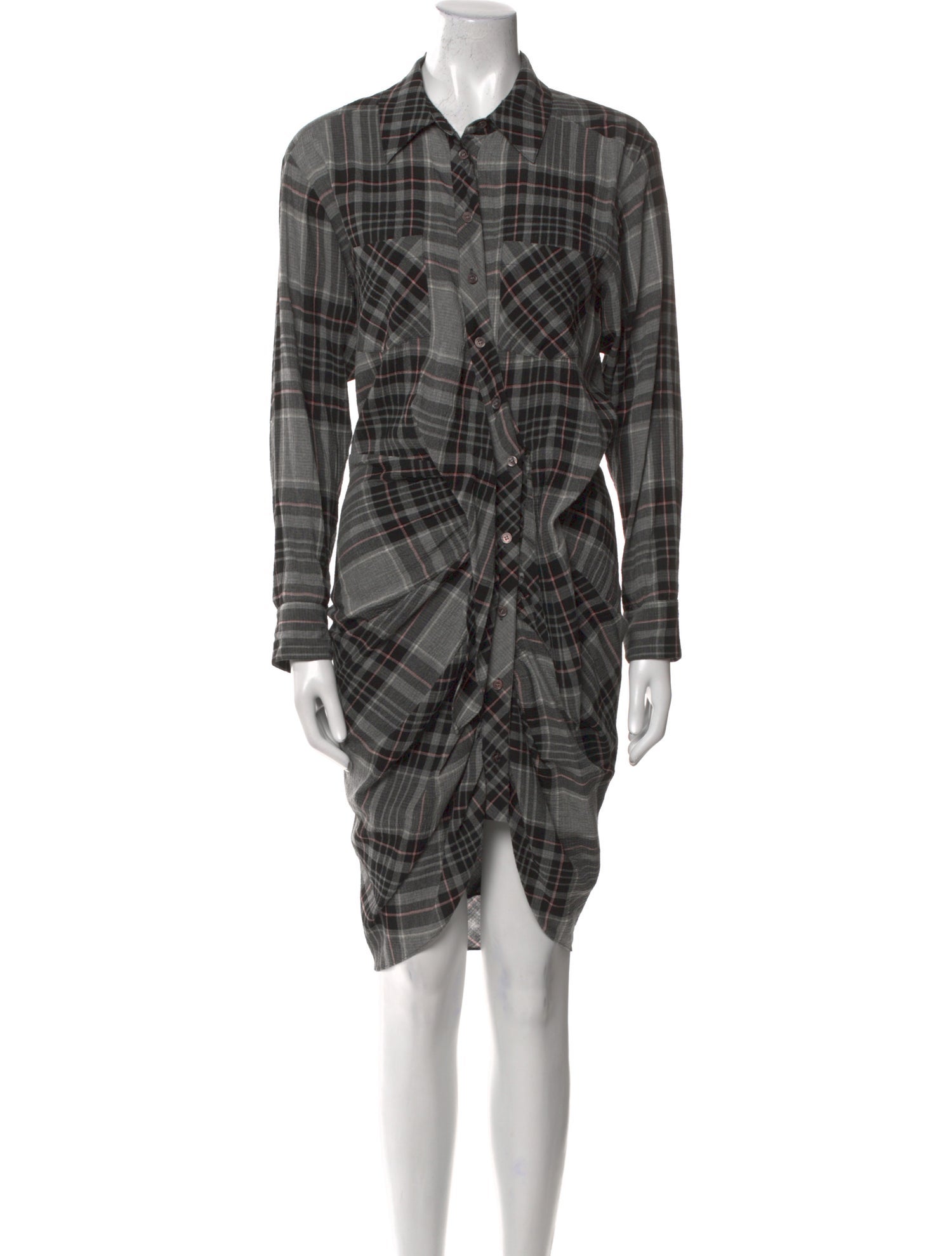 Veronica Beard Plaid Print Mini Dress