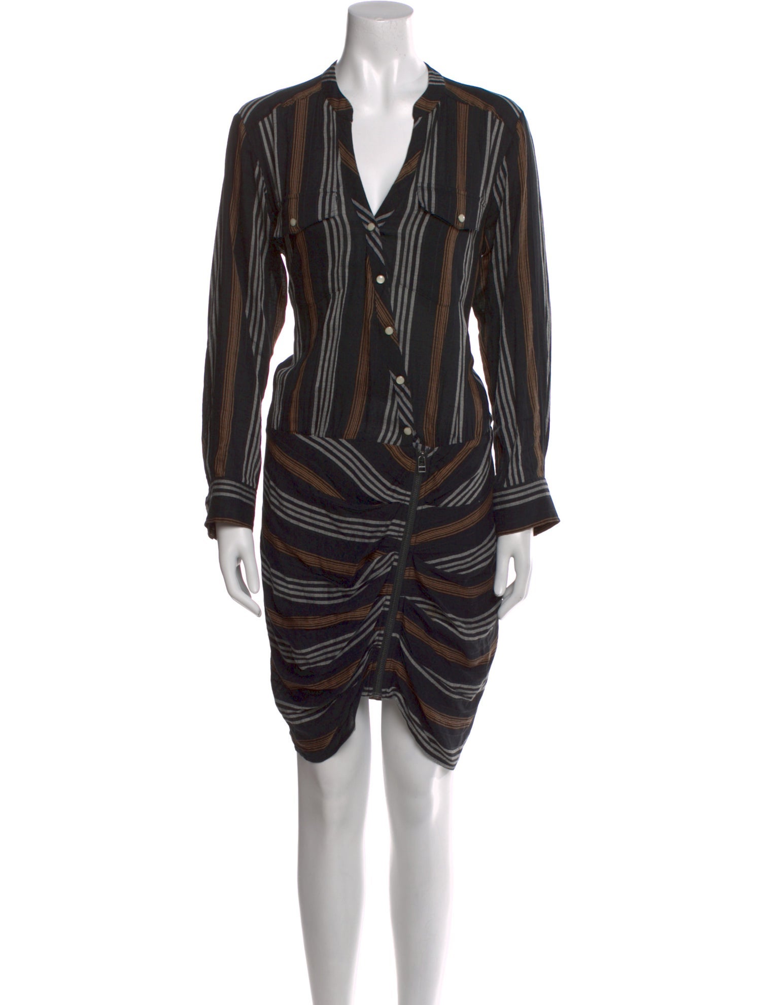 Veronica Beard Striped Knee-Length Dress