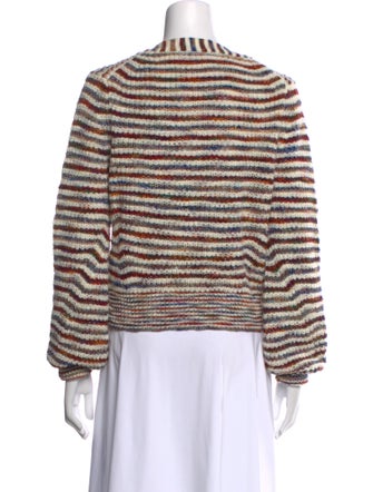 Veronica Beard Striped V-Neck Sweater