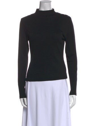 Veronica Beard Mock Neck Long Sleeve Top