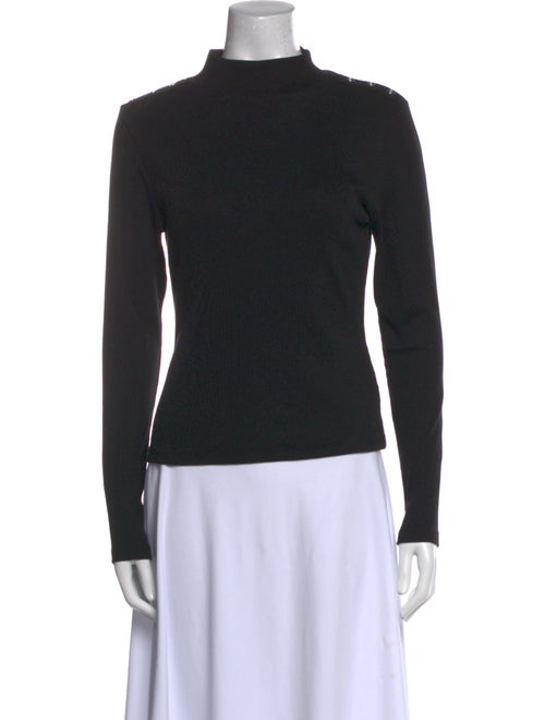 Veronica Beard Mock Neck Long Sleeve Top