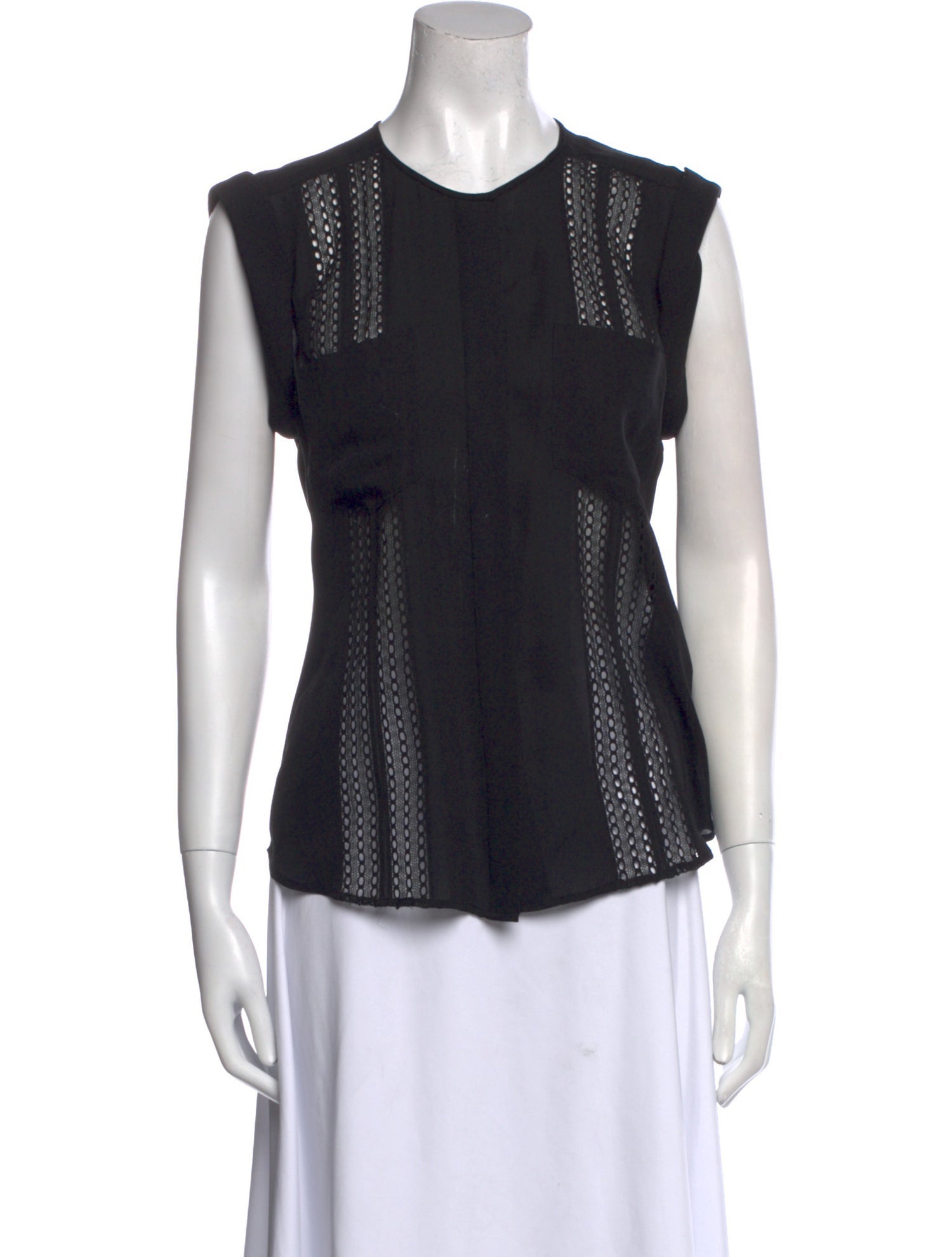 Veronica Beard Silk Crew Neck Top