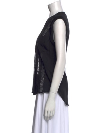 Veronica Beard Silk Crew Neck Top