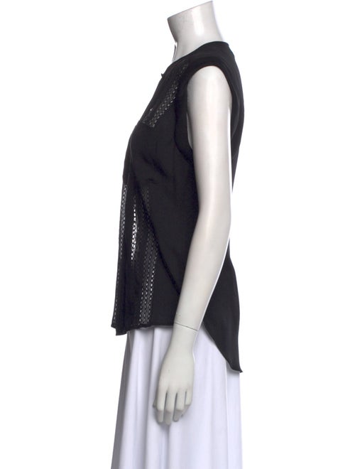 Veronica Beard Silk Crew Neck Top