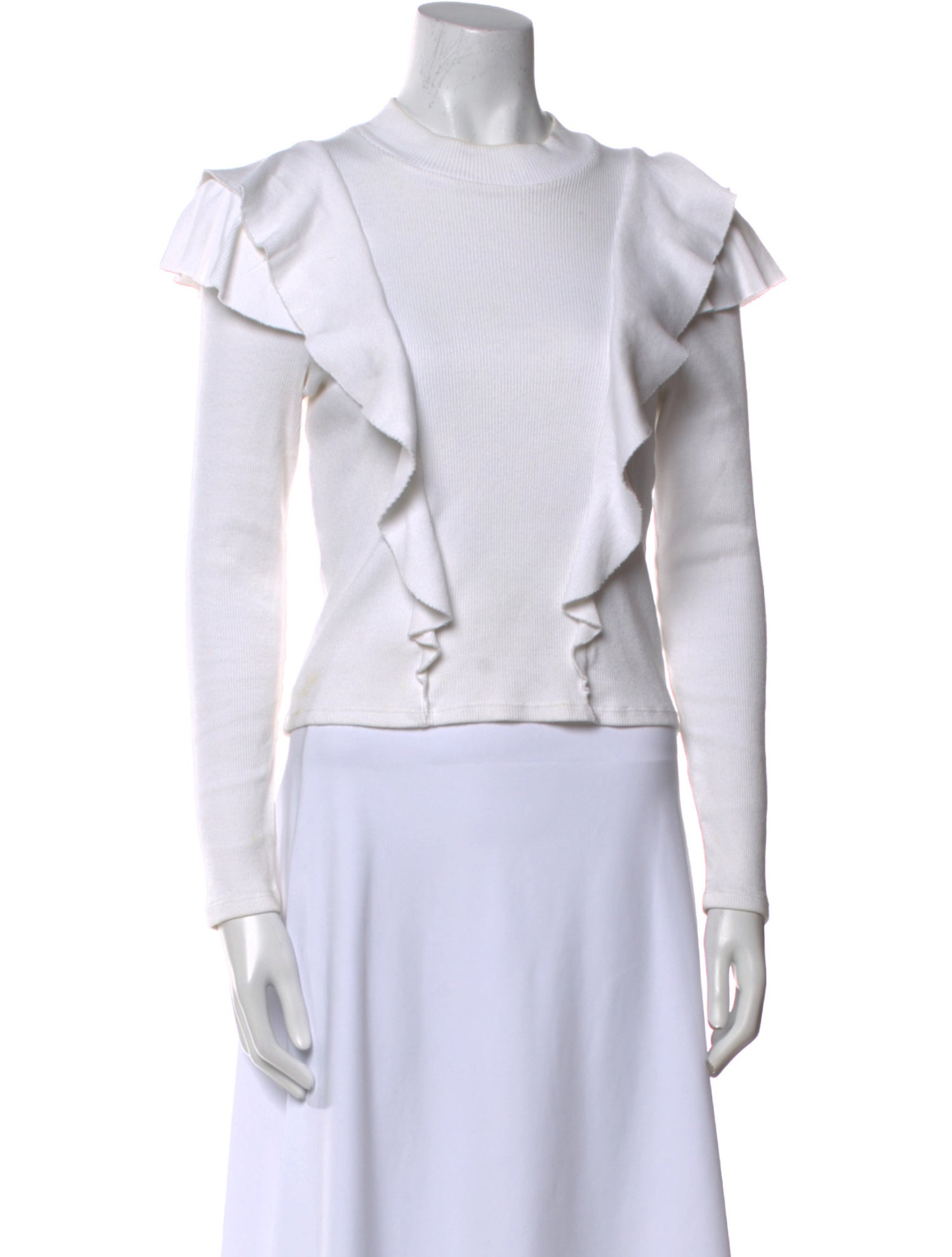 Veronica Beard Mock Neck Short Sleeve Top