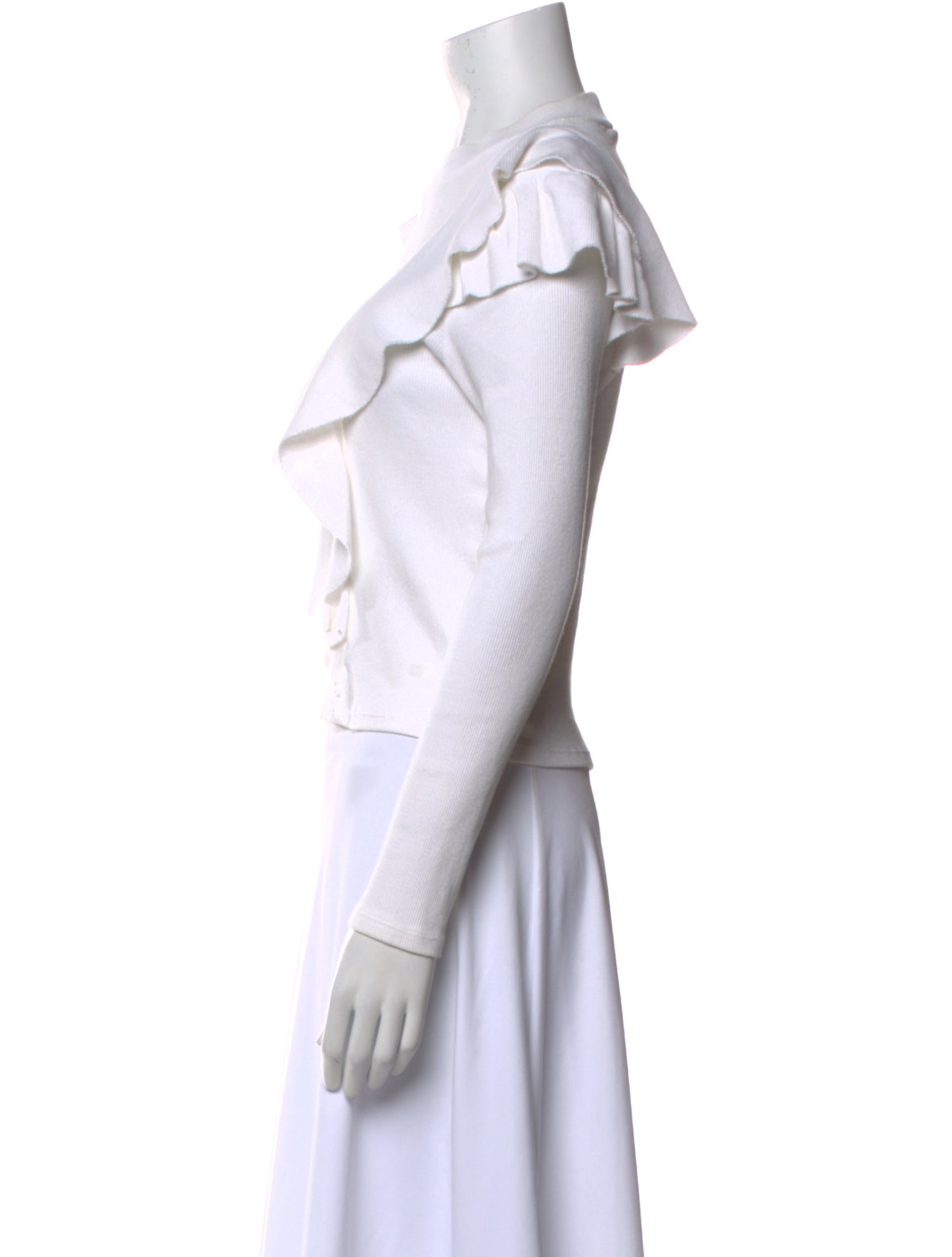 Veronica Beard Mock Neck Short Sleeve Top