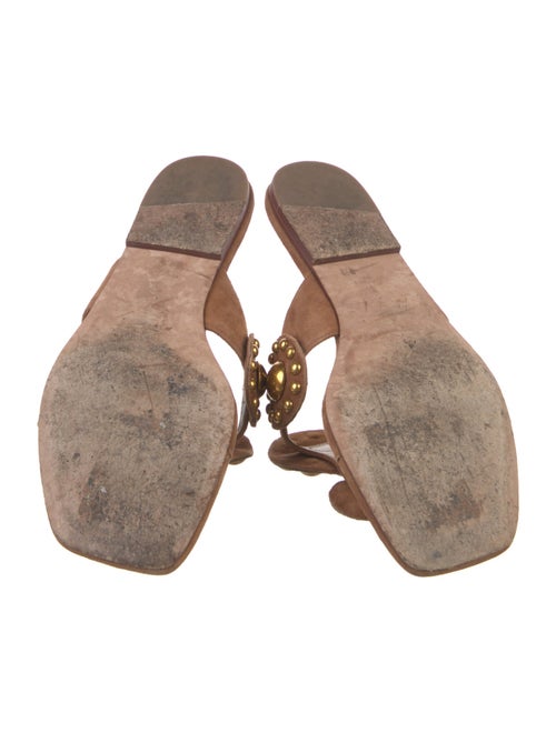 Veronica Beard Suede Floral Print Slides