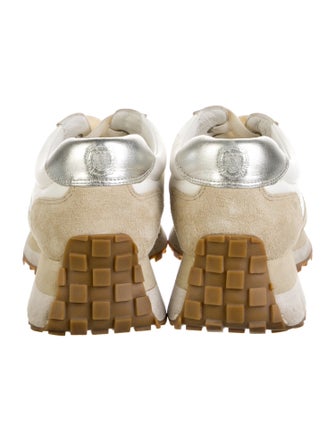 Veronica Beard Suede Colorblock Pattern Sneakers